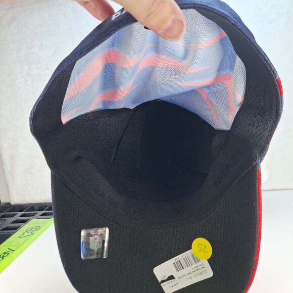 New England Patriots NFL Team Apparel Stretch Fit Hat Cap '47 Blue Red OSFA - Picture 6 of 7